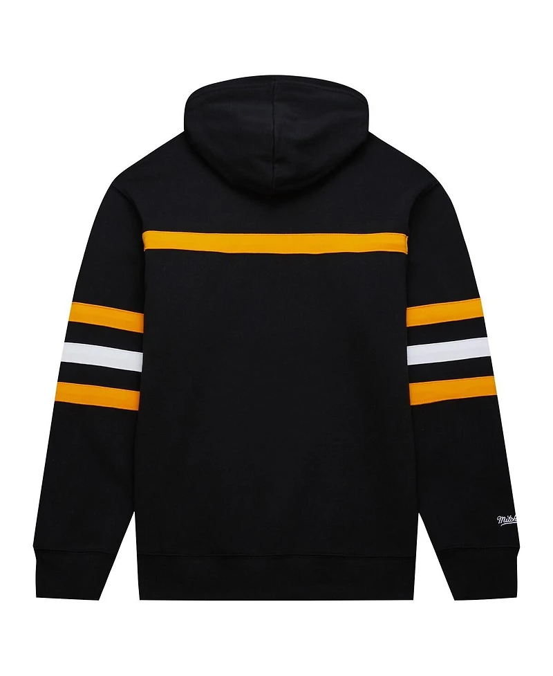 Men's Mitchell & Ness Black Boston Bruins Head Coach Pullover Hoodie