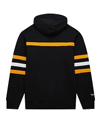Men's Mitchell & Ness Black Boston Bruins Head Coach Pullover Hoodie