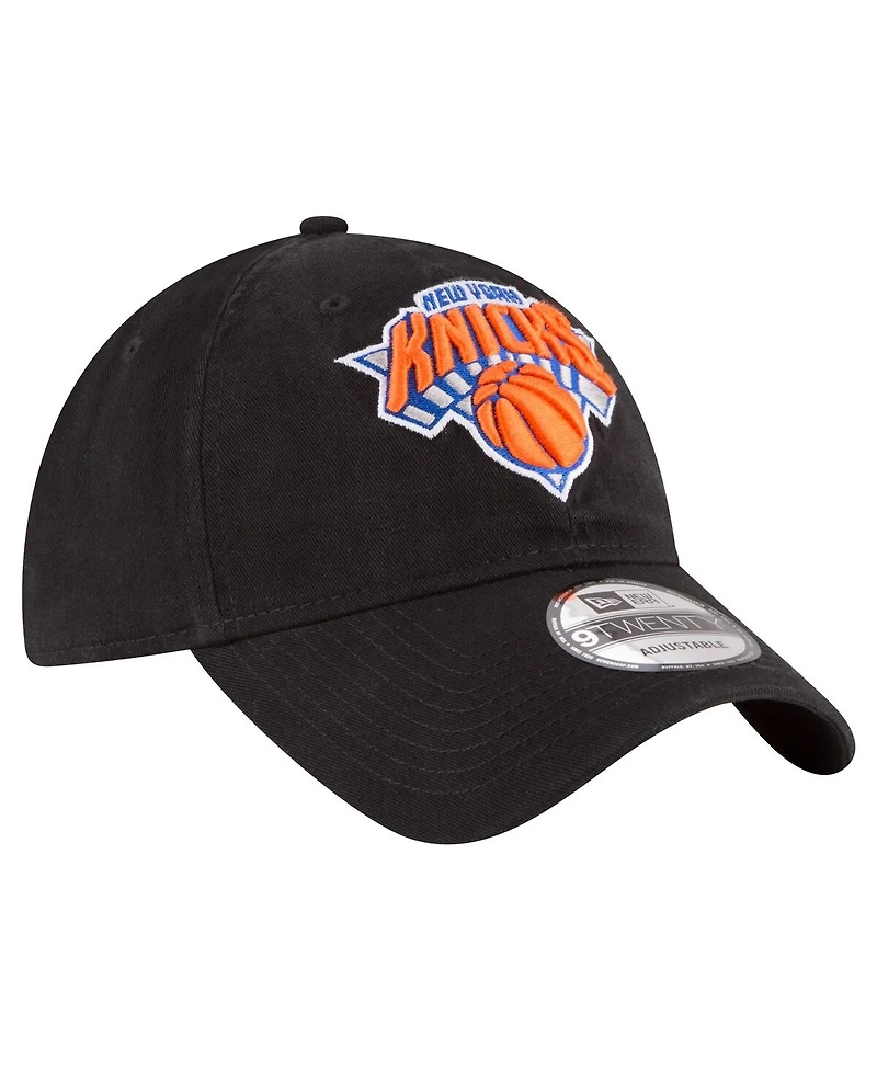 Men's New Era Black New York Knicks Team 2.0 9TWENTY Adjustable Hat