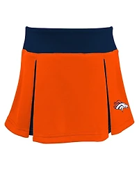 Girls Toddler Orange Denver Broncos Spirit Cheer Two-Piece Cheerleader Set with Bloomers