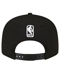 Men's New Era Utah Jazz Black and White 9FIFTY Snapback Hat