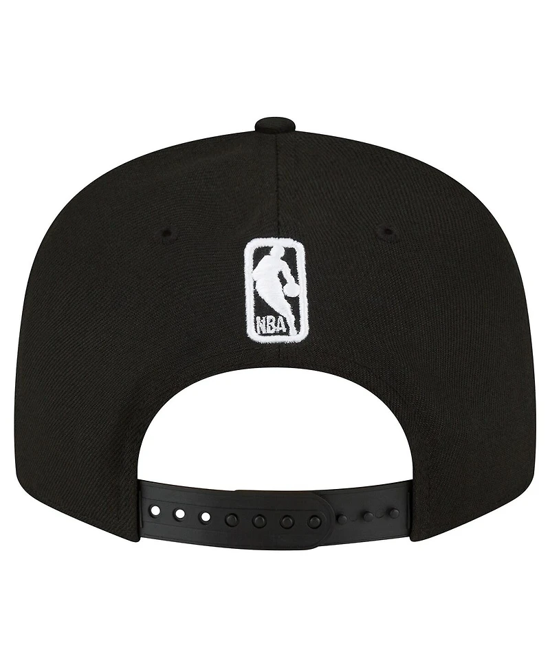 Men's New Era Cleveland Cavaliers Black and White 9FIFTY Snapback Hat