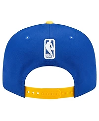 Men's New Era Royal, Gold Golden State Warriors Official Team Color 2Tone 9FIFTY Snapback Hat