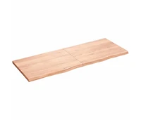 Wall Shelf Light Brown 63"x23.6"x(0.8"-1.6") Treated Solid Wood Oak