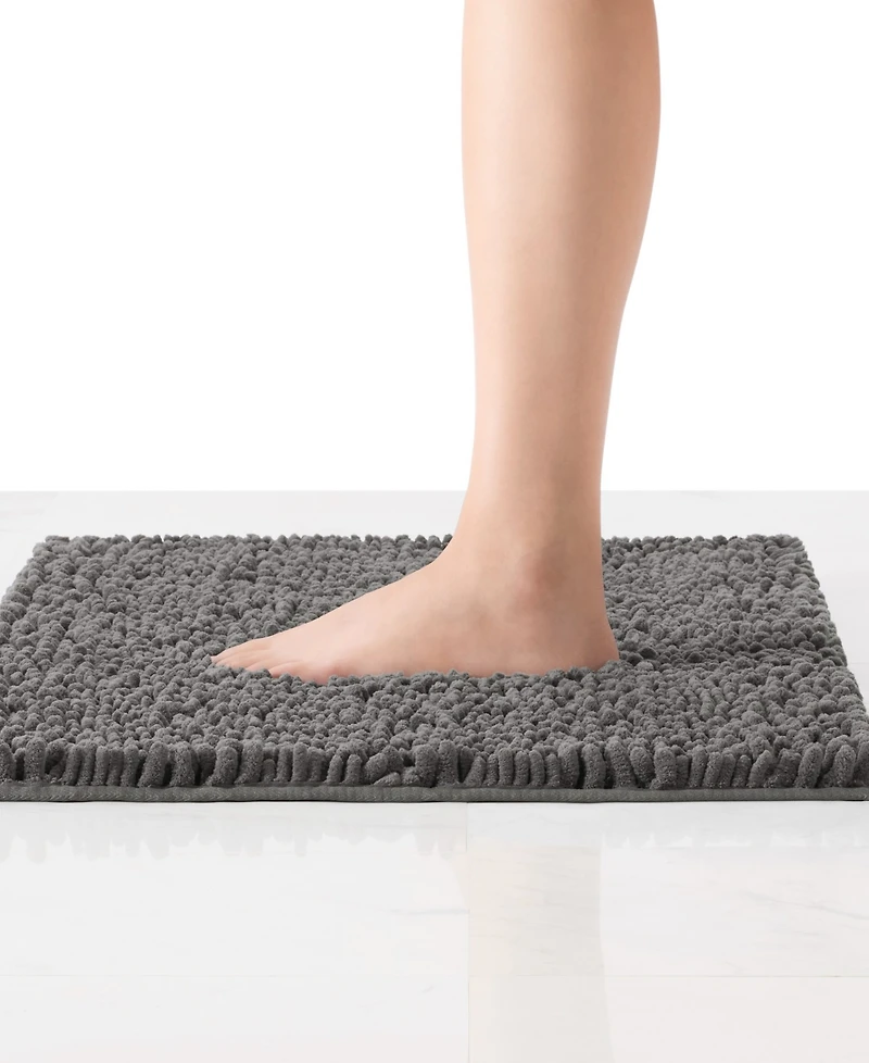 Laura Ashley Astor Chenille Bath Mat, 17" x 24"