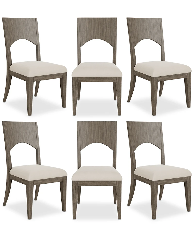 Furniture 6-Pc. Rubberwood Frandlyn Side Chair Set