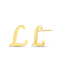 kensie Gold-Tone Letter Initial Stud Earring