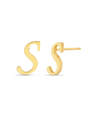 kensie Gold-Tone Letter Initial Stud Earring
