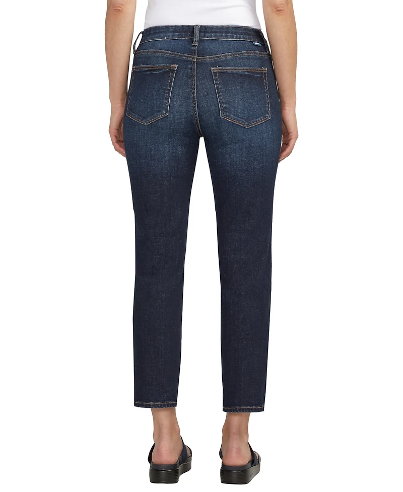 Jag Women's Ruby Mid Rise Straight Cropped Jeans