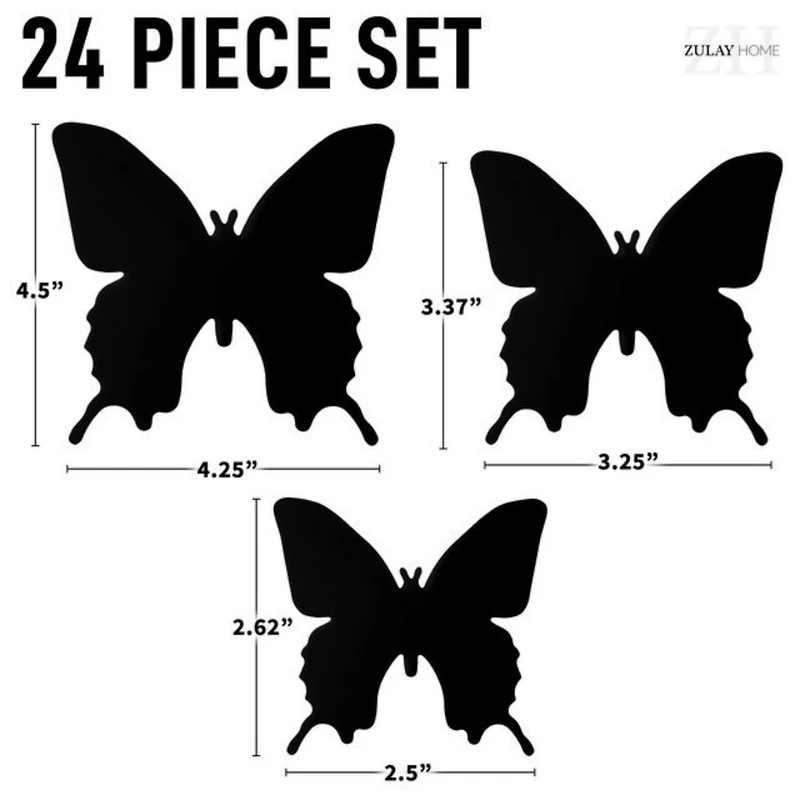 3D Removable Butterfly Wall Decor with 3 Wing Designs