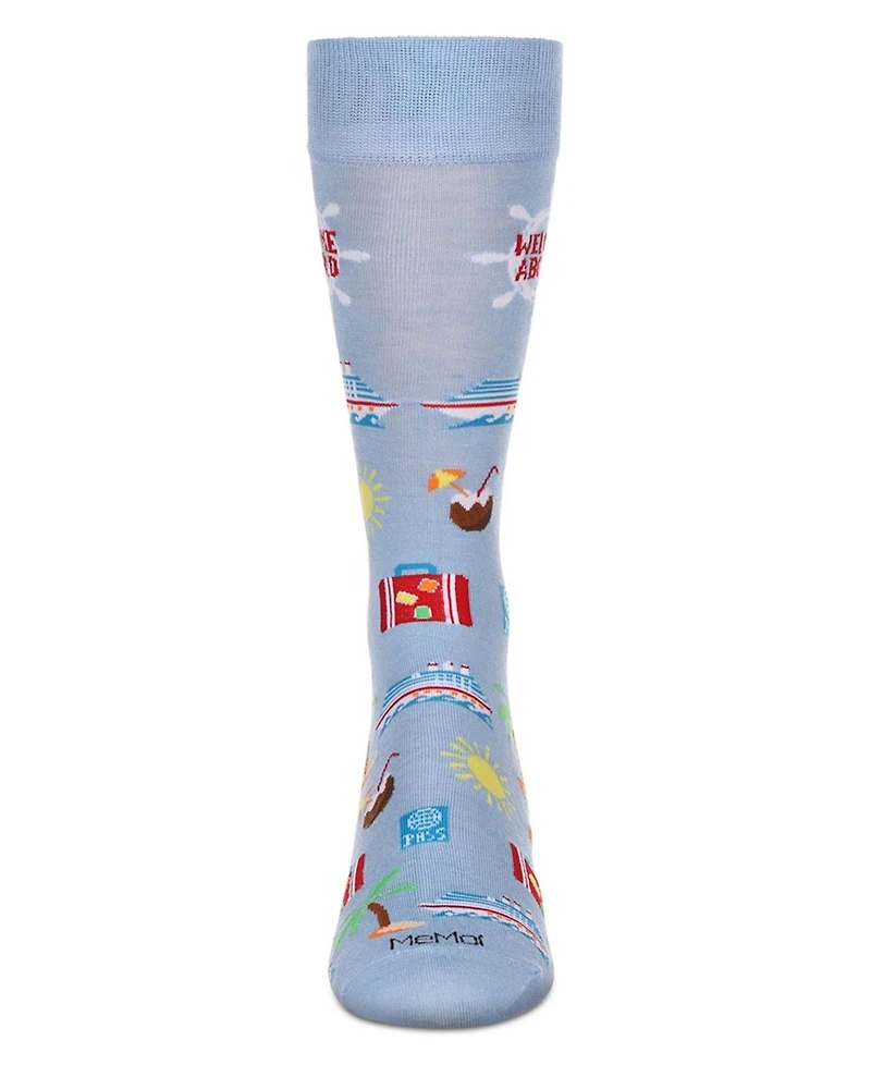 MeMoi Men's Paradise Novelty Crew Socks