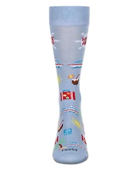 MeMoi Men's Paradise Novelty Crew Socks