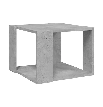 vidaXL Coffee Table Concrete Gray 15.7"x15.7"x11.8" Engineered Wood