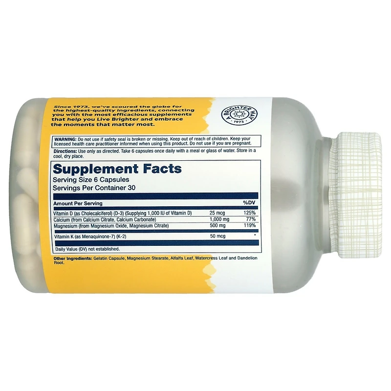 Solaray Cal-Mag Citrate 2:1 Ratio - 180 Capsules