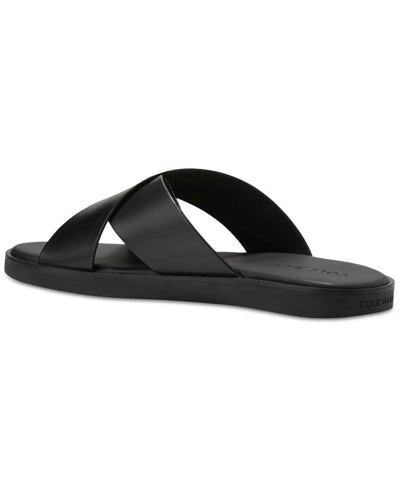 Cole Haan Men's Nantucket Cross Strap Slip-On Slide Sandals