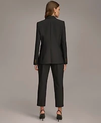 Donna Karan New York Womens One Button Blazer Slim Leg Ankle Pant
