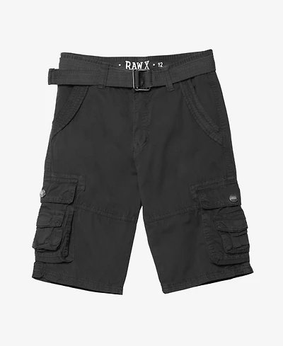 Boy's Belted Twill Cargo Shorts