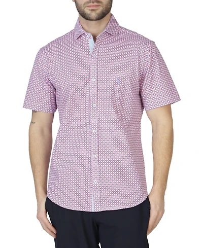 Tailorbyrd Men's Retro Geo Knit Short Sleeve Shirt