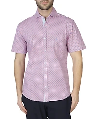Tailorbyrd Men's Retro Geo Knit Short Sleeve Shirt
