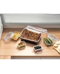 Genicook 10 Pc Nesting Mixing Storage Set, W Lock Down Lids and Carry Handle