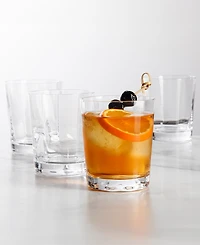 Sur La Table Cambron Optic Double Old-Fashioned Glasses, Set of 4