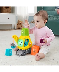 Fisher Price Count and Stack Crane Baby and Toddler Learning Toy with Blocks, Lights and Sounds