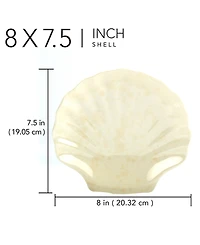 Certified International 3-d Scallop Set of 6 Shell Candy Plate, Service For 6
