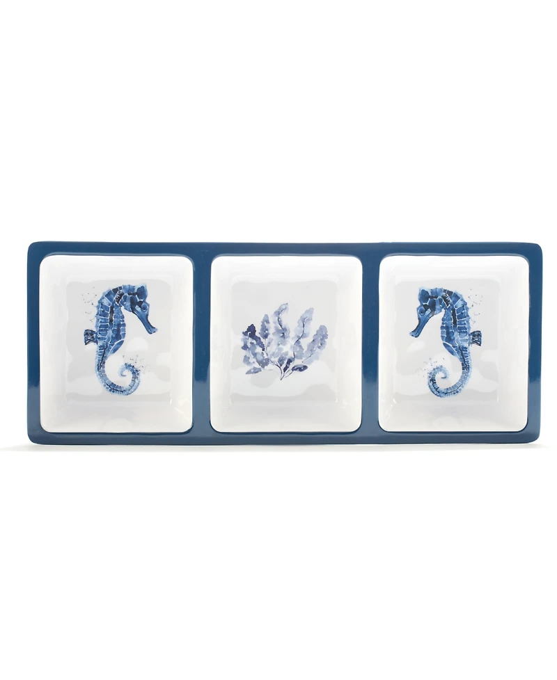 Certified International Sea Life 3 Pc Hostess Set, Service For 3
