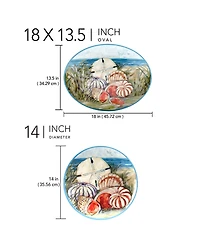 Certified International Seacoast 2 Pc Platter Set, Service For 2