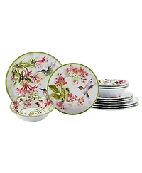 Certified International Hummingbirds 12 Pc Dinnerware Set, Service For 4