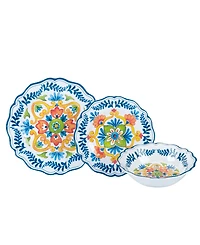 Certified International Flores 12 Pc Dinnerware Set, Service For 4