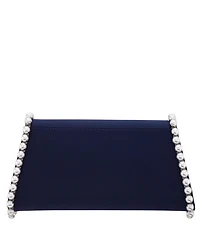 Nina Imitation Pearl Trim Trapezoid Flap Bag