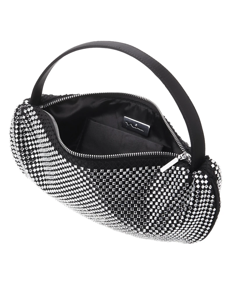 Nina Half Moon Crystal Netting Bag