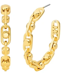 Michael Kors Gold-Tone or Silver-Tone Astor Link Hoop Earrings