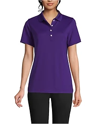 Lands' End Women's Short Sleeve Solid Active Polo