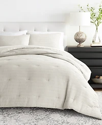 ienjoy Home Waffle Textured 3-Piece Comforter Set