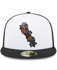 Men's New Era White Corpus Christi Hooks Theme Nights Dia De Los 59FIFTY Fitted Hat