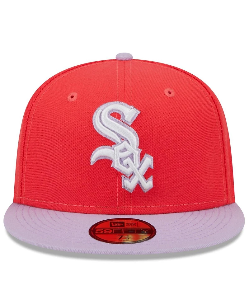 Men's New Era Red, Lavender Chicago White Sox Spring Color Two-Tone 59FIFTY Fitted Hat