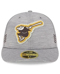 Men's New Era Gray San Diego Padres 2024 Clubhouse Low Profile 59FIFTY Fitted Hat
