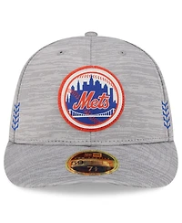 Men's New Era Gray York Mets 2024 Clubhouse Low Profile 59FIFTY Fitted Hat