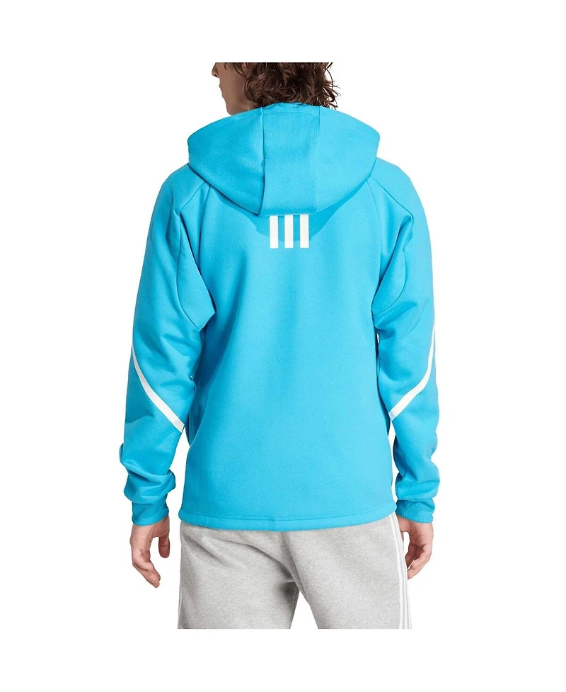 Men's adidas Blue Charlotte Fc 2024 Anthem Travel Full-Zip Jacket