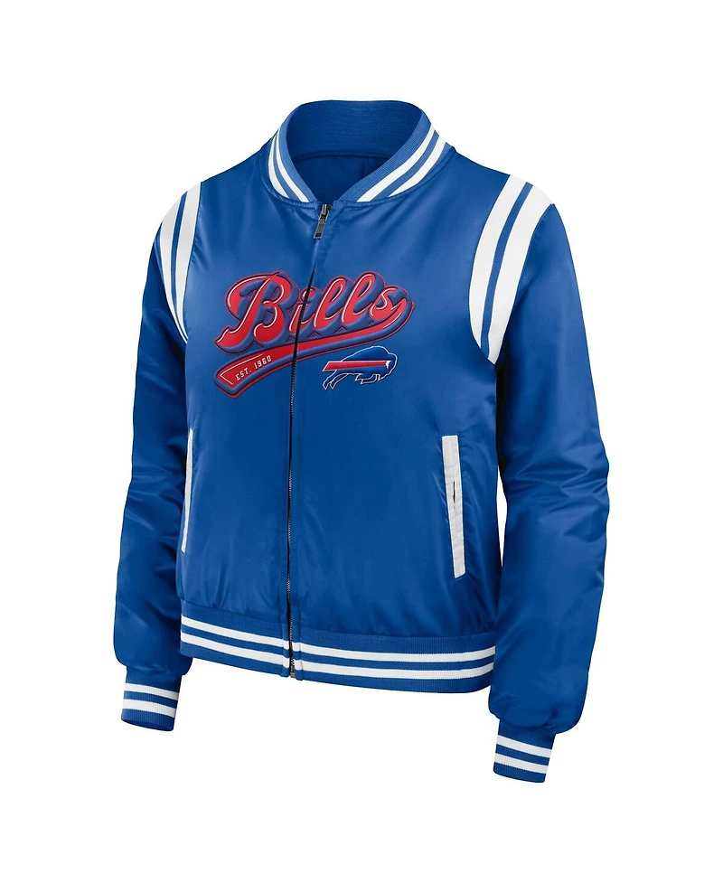 Women's Wear by Erin Andrews Royal Buffalo Bills Bomber Full-Zip Jacket