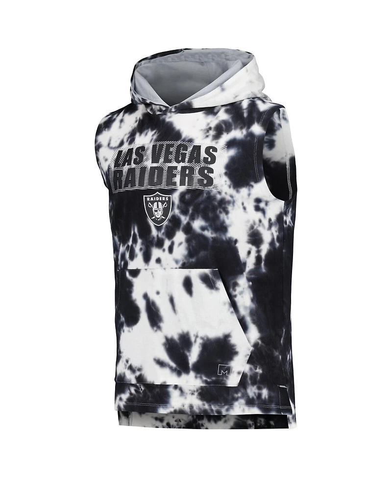 Men's Msx by Michael Strahan Black Las Vegas Raiders Resistance Sleeveless Pullover Hoodie