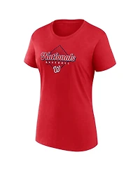 Women's Fanatics Navy, Red Washington Nationals T-shirt Combo Pack
