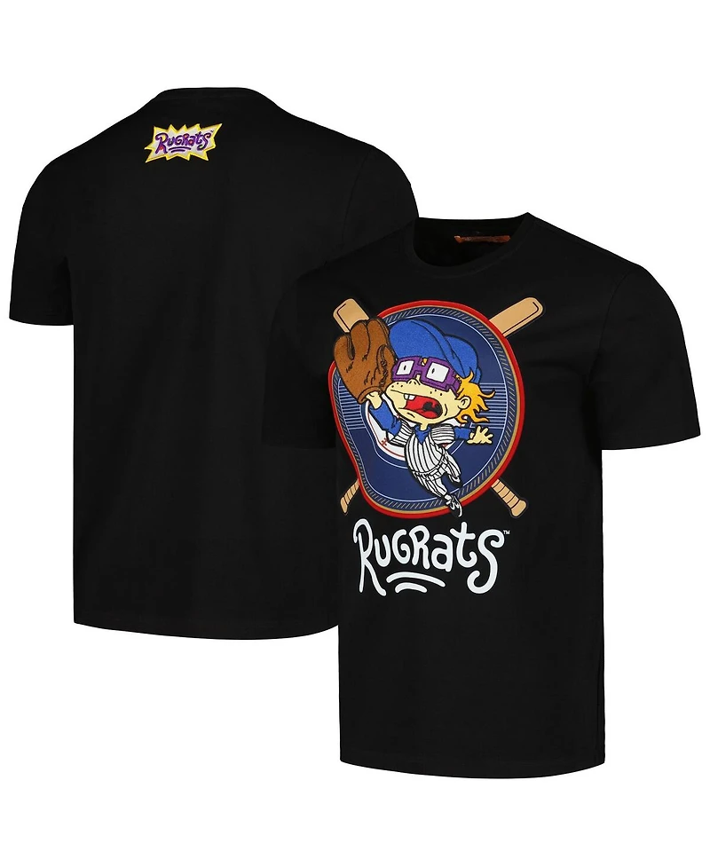 Men's Freeze Max Black Rugrats Chuckie Baseball T-Shirt