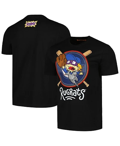 Men's Freeze Max Black Rugrats Chuckie Baseball T-Shirt
