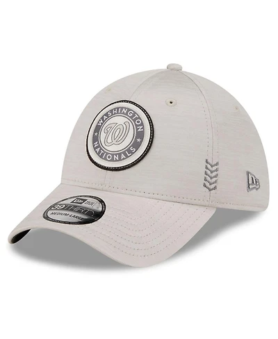 Men's New Era Cream Washington Nationals 2024 Clubhouse 39THIRTY Flex Fit Hat