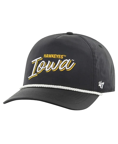 Men's '47 Brand Black Iowa Hawkeyes Fairway Hitch Adjustable Hat