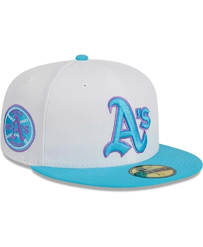 Men's New Era White Oakland Athletics Vice 59FIFTY Fitted Hat