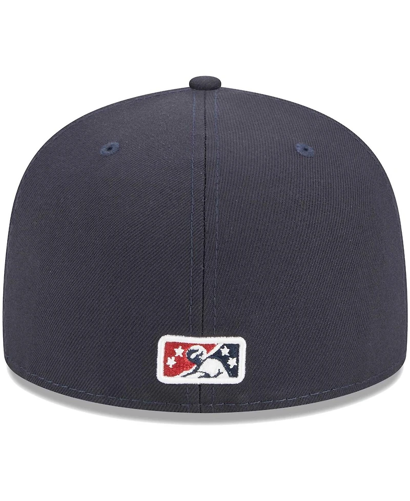 Men's New Era Navy Bowling Green Hot Rods Theme Nights Sinkholes 59FIFTY Fitted Hat